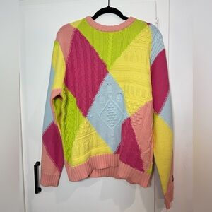 Teddy Fresh color block knit sweater